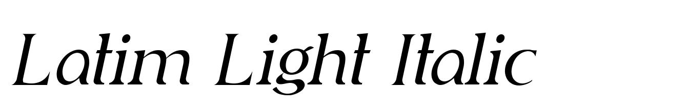 Latim Light Italic